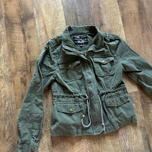 Women's Chocolate Green Utility Jacket S